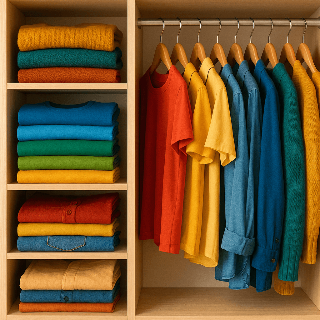 Faut-il plier ou suspendre ses vêtements pour gagner de la place ?