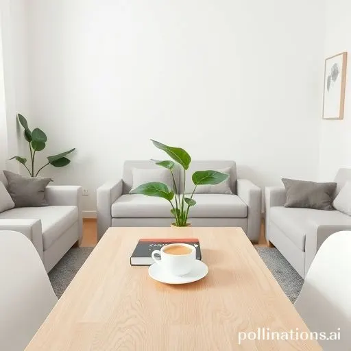 Une pièce épurée avec quelques objets essentiels bien disposés