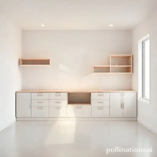 Une pièce épurée et organisée avec des éléments minimalistes