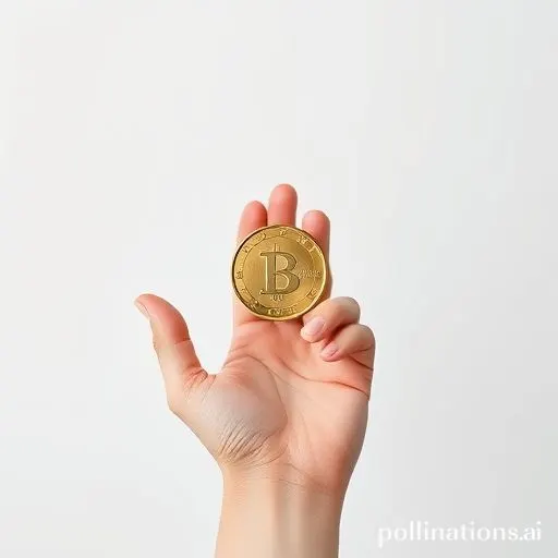 Une main tenant une pièce de monnaie devant un fond épuré et organisé