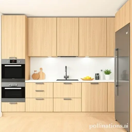 Cuisine minimaliste avec éléments essentiels